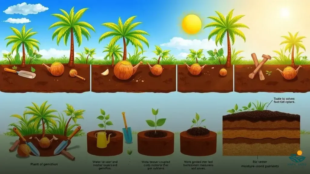 como plantar coco anão