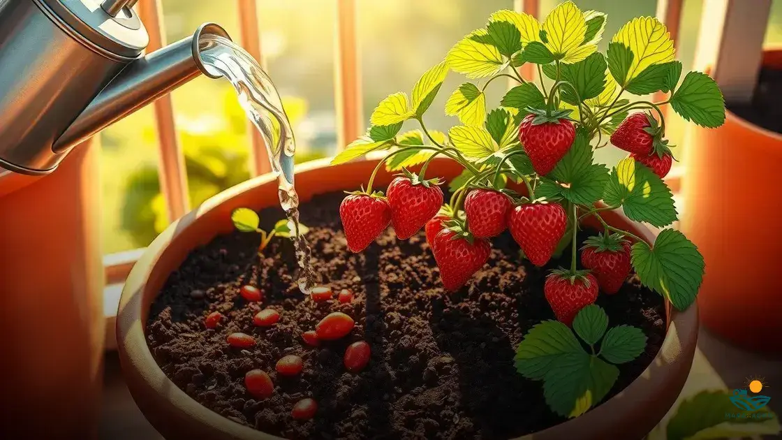 como plantar morango no vaso