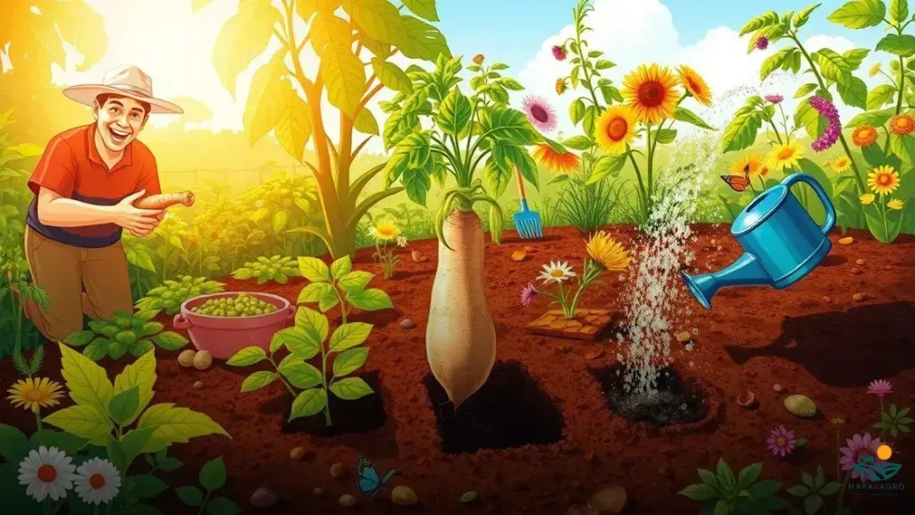como plantar batata yacon