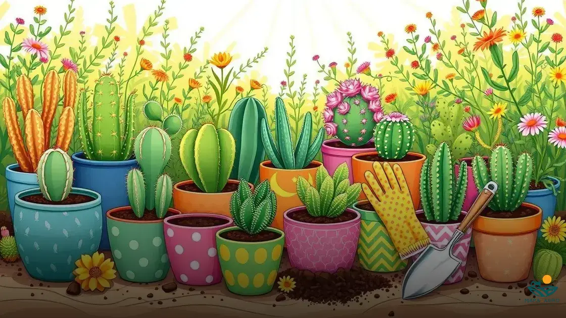 como plantar cactos em vasos