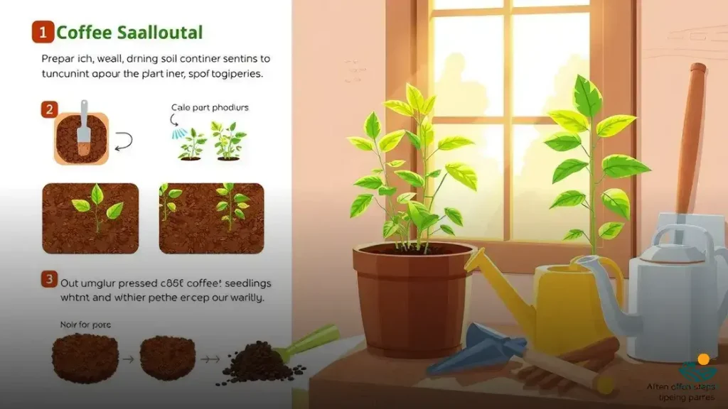 como plantar café em vaso