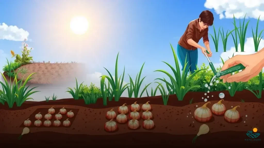 como plantar cebola de cabeca