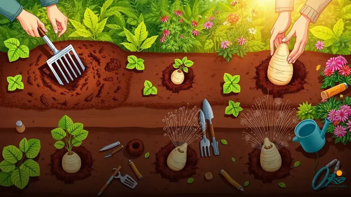 como plantar inhame na terra