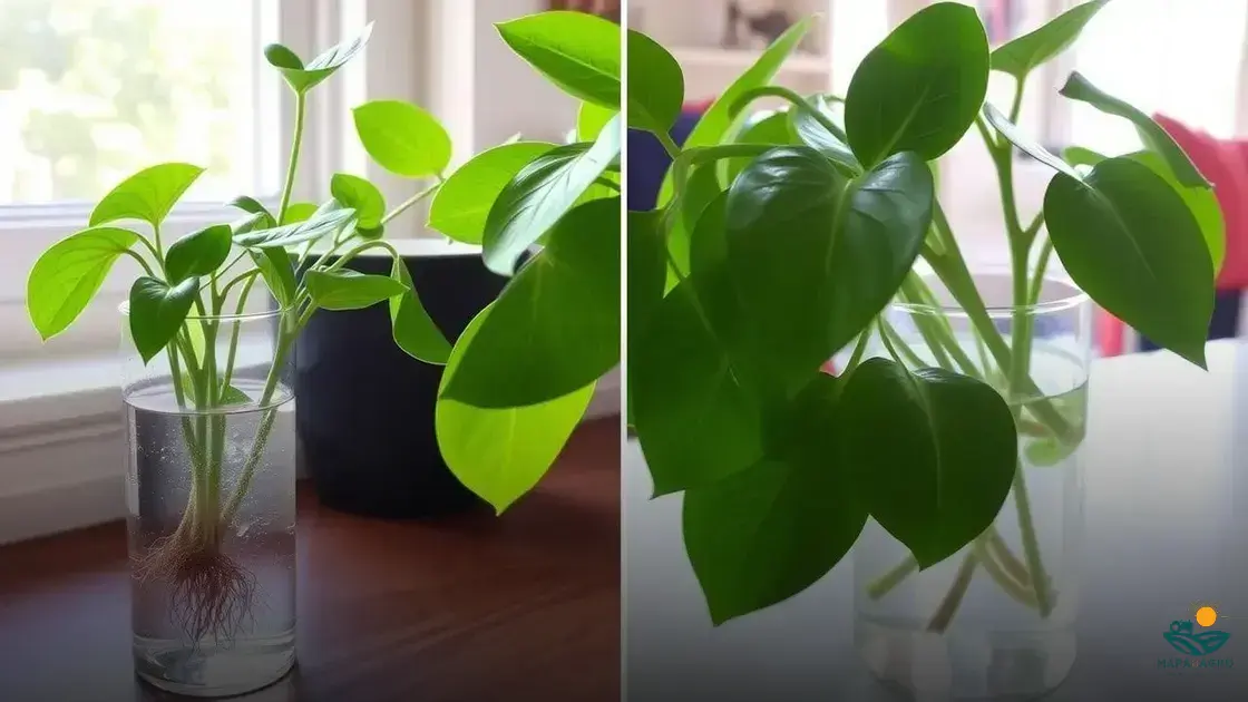 como plantar jiboia na água