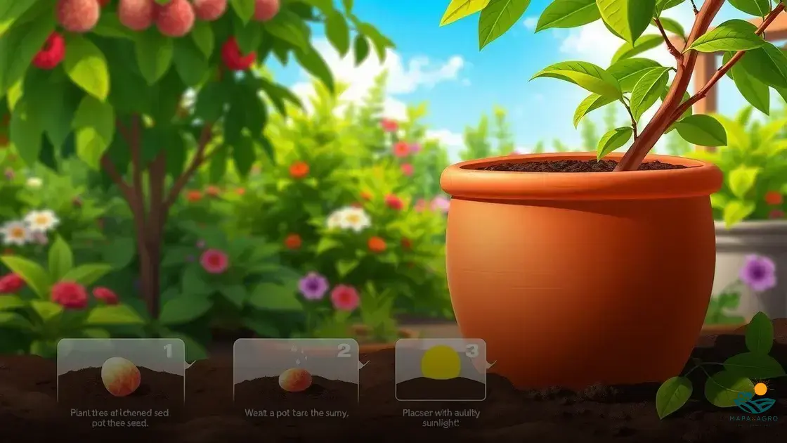 como plantar lichia no vaso com caroço