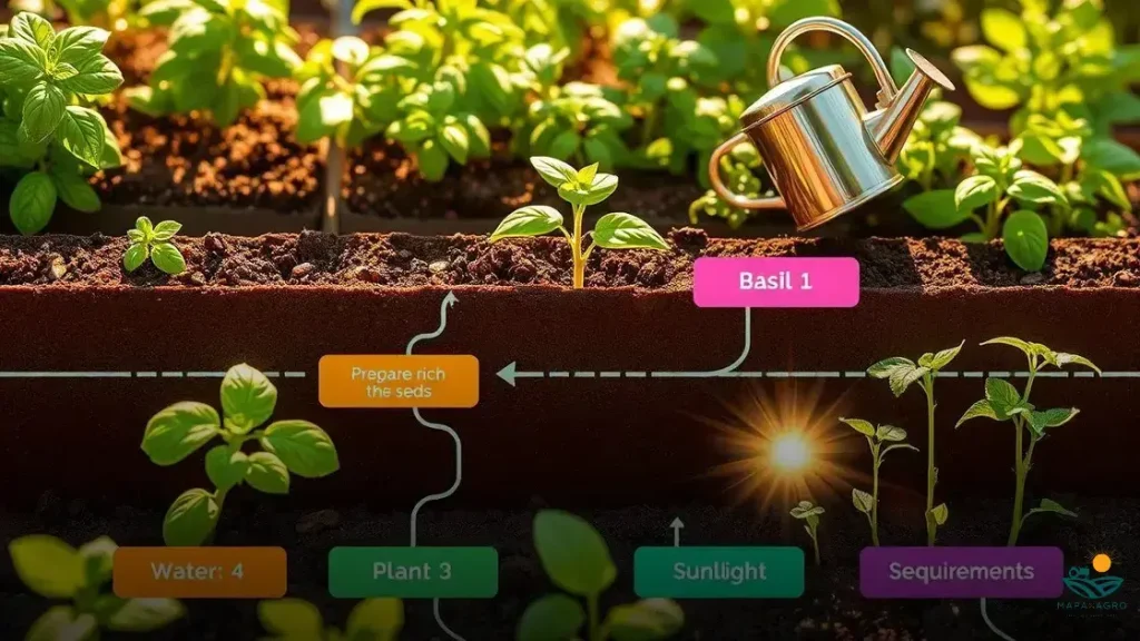 como plantar manjericao