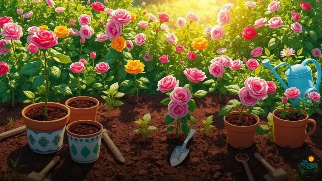 como plantar mini roseiras