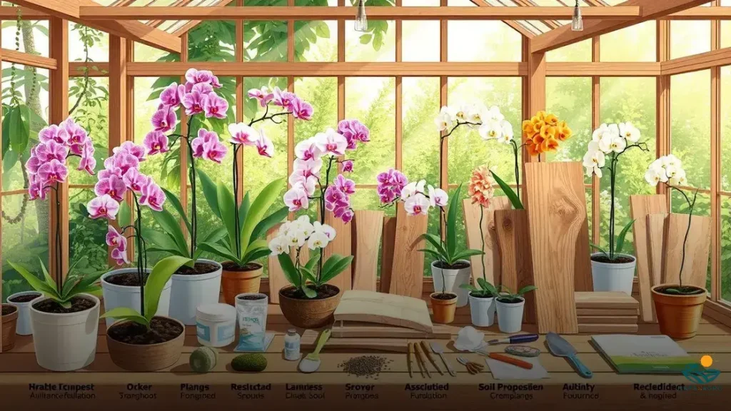 como plantar orquídeas em madeira