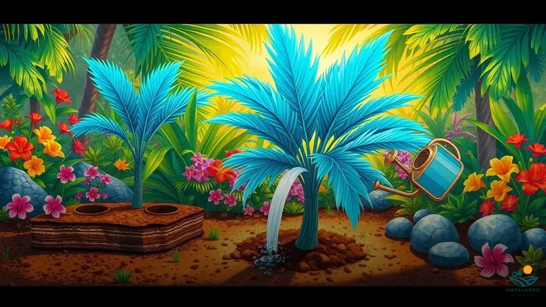 como plantar palmeira azul