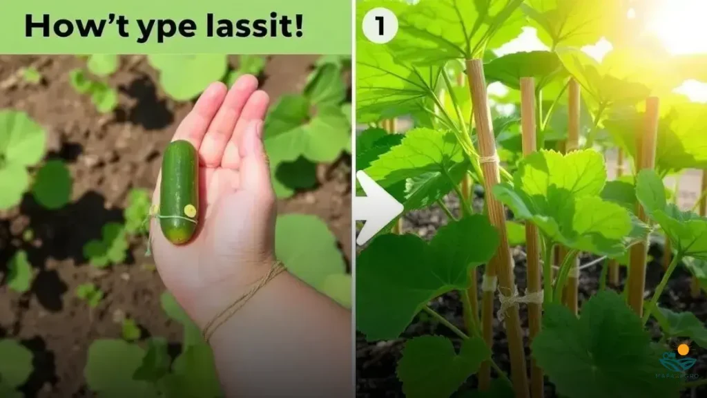 como plantar pepino no barbante