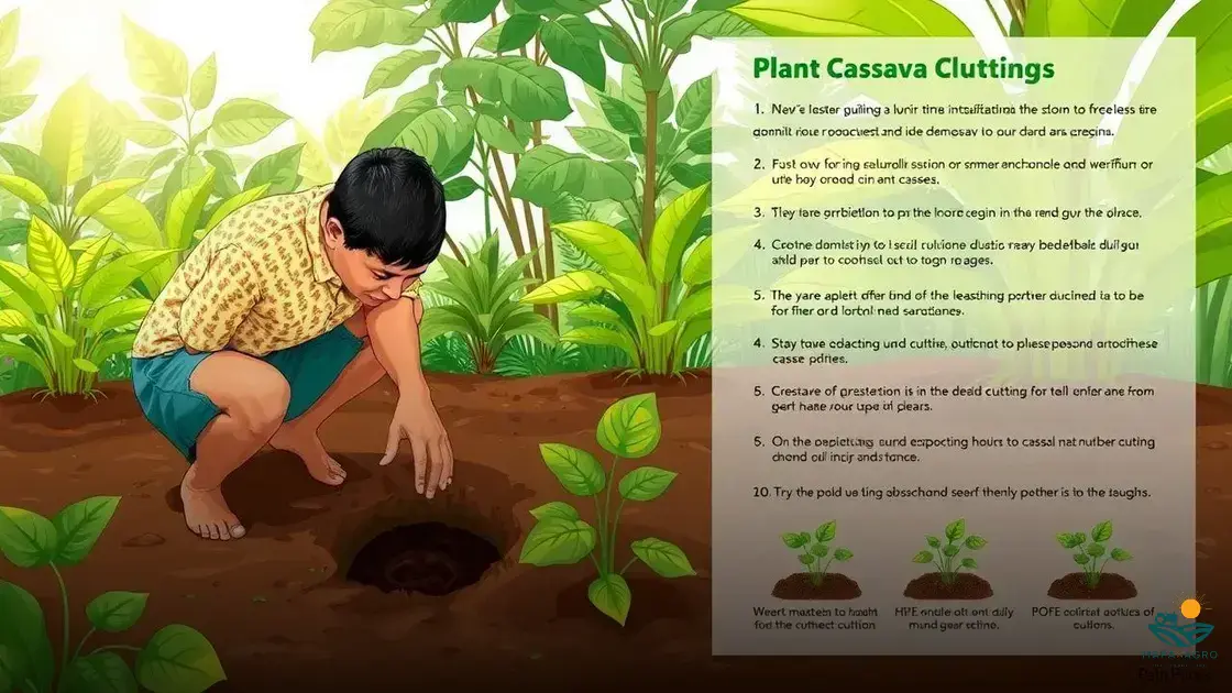 como plantar rama de mandioca
