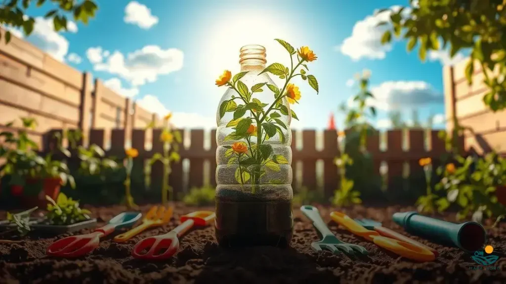 como plantar tomate na garrafa pet