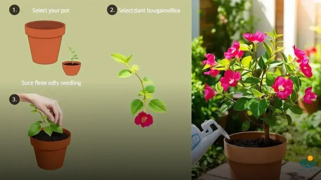 como plantar bougainville no vaso