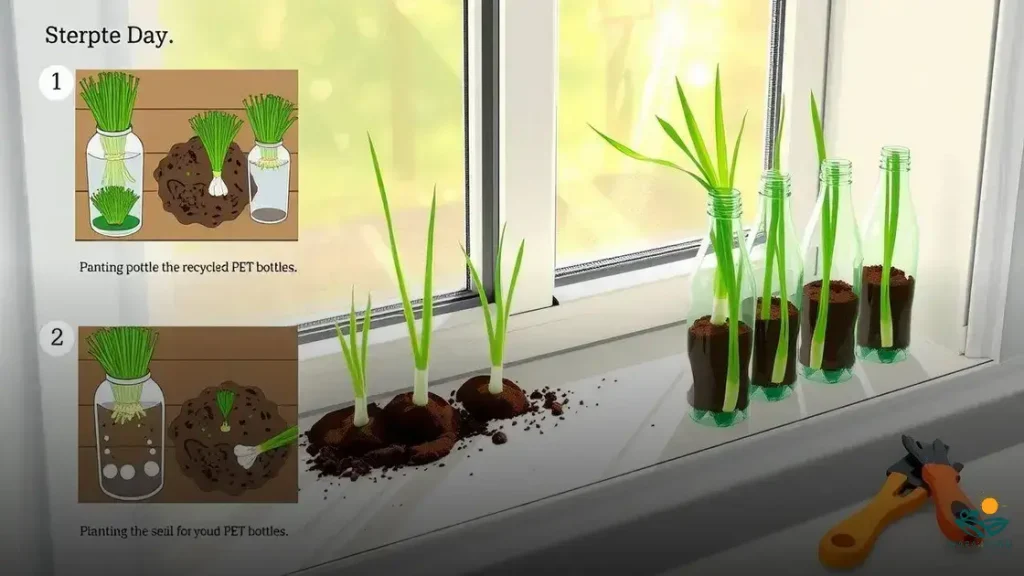 como plantar cheiro verde em garrafas pet