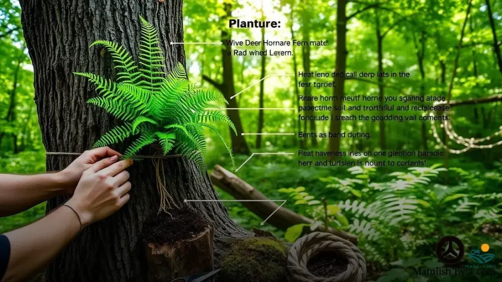 como plantar chifre de veado no tronco