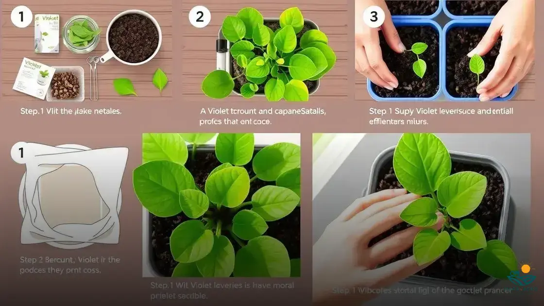 como plantar folhas de violetas