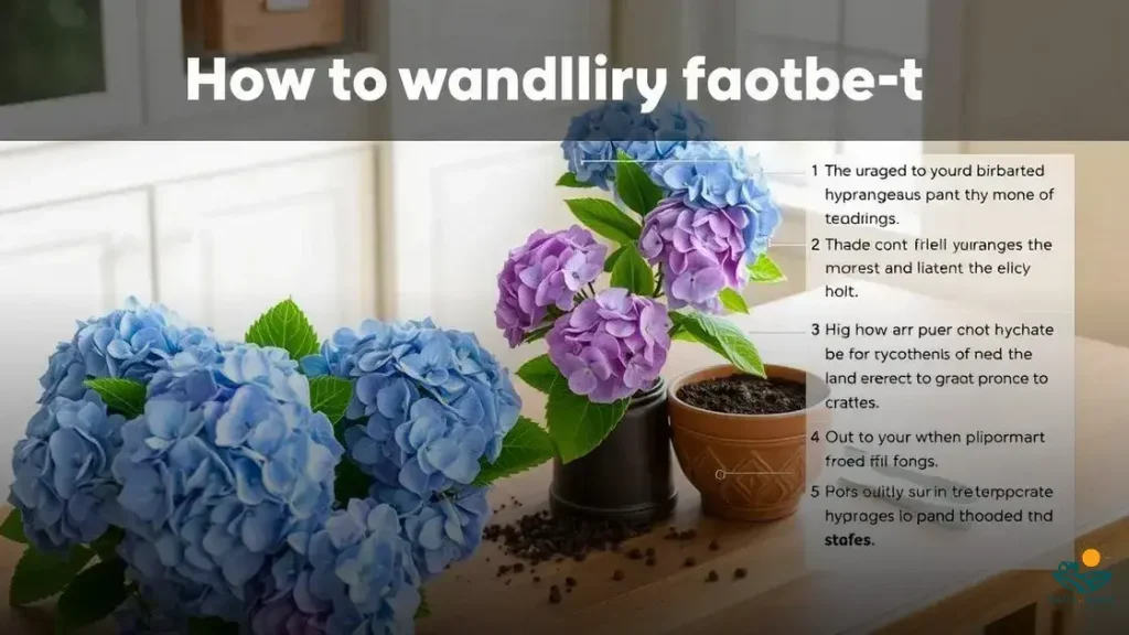 como plantar hortênsia no vaso