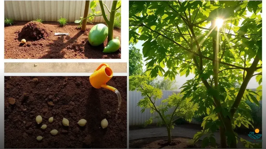 como plantar mamao em casa