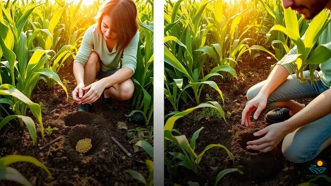 como plantar milho na mão