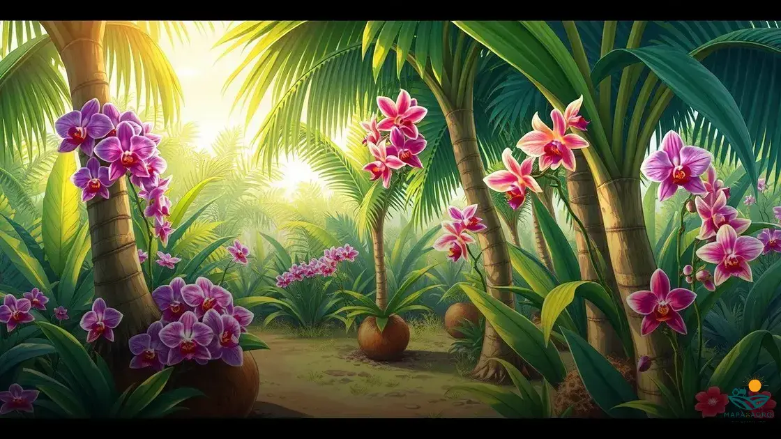 como plantar orquídeas em coqueiros
