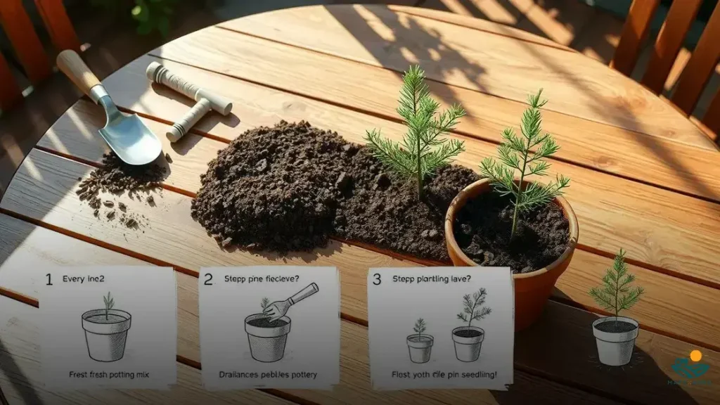 como plantar pinheiro em vaso