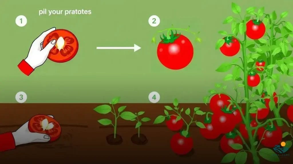 como plantar tomate cereja com o próprio tomate