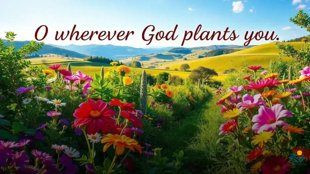 onde deus te plantar floresça