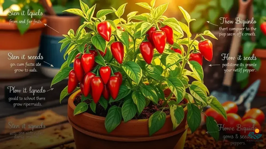 como cultivar pimenta biquinho em vaso