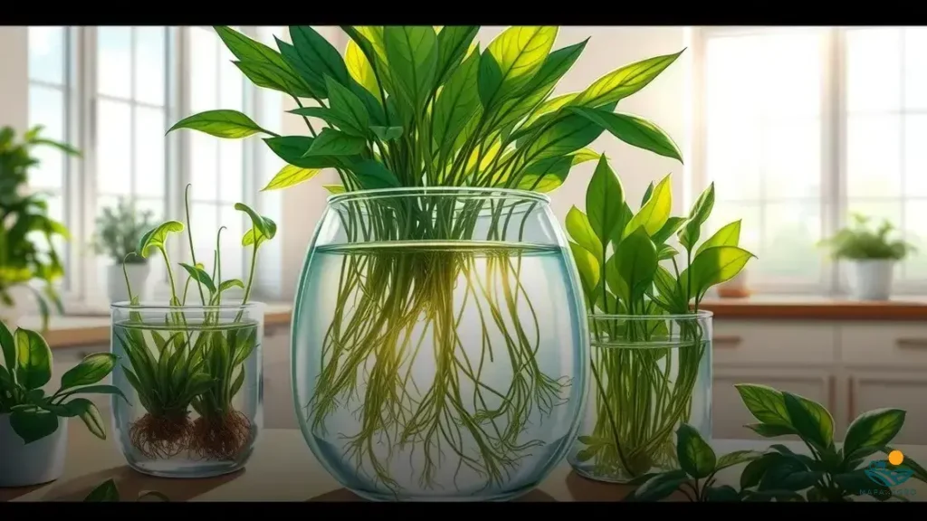 como cultivar plantas na agua