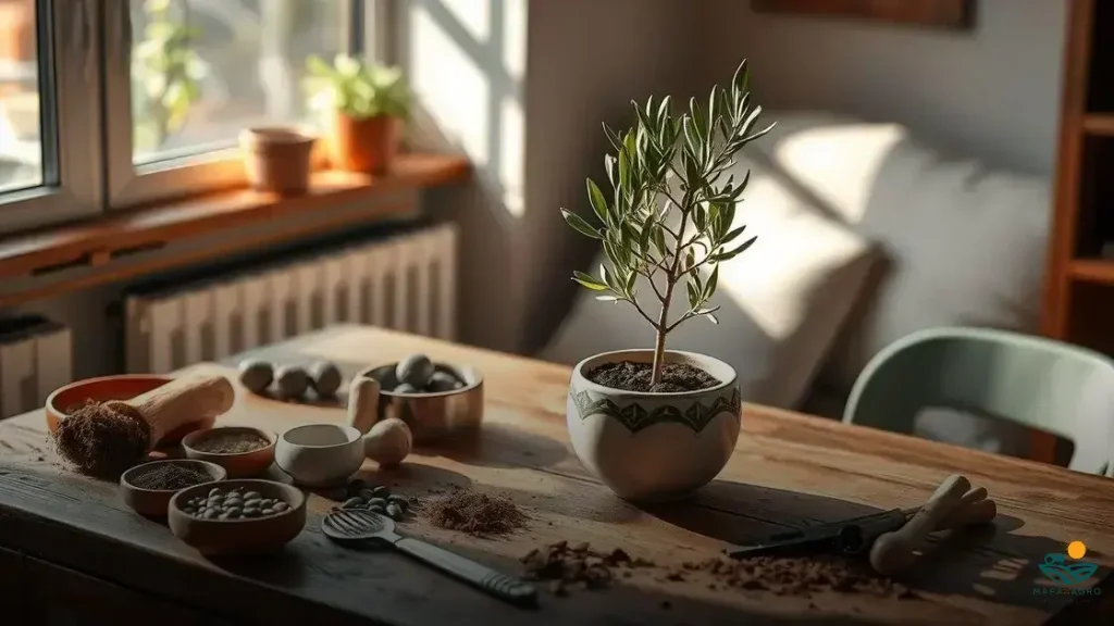 como plantar oliveira em vaso