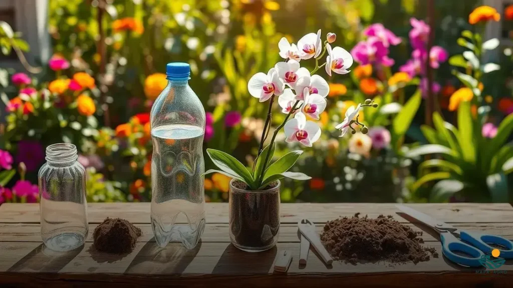 como plantar orquídea na garrafa pet