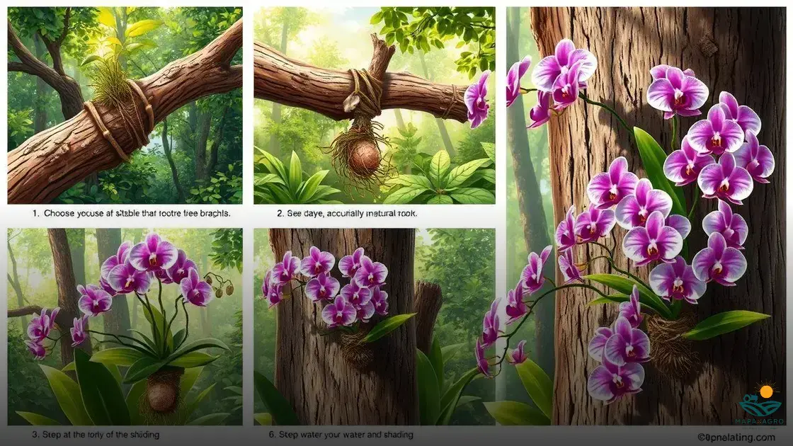 como plantar orquídeas em tronco de árvore