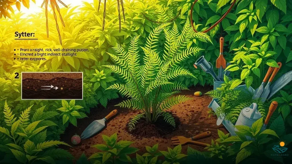 como plantar samambaia chifre de veado