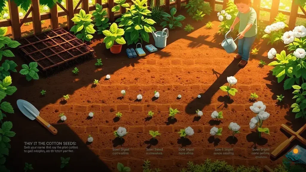 como plantar semente de algodão