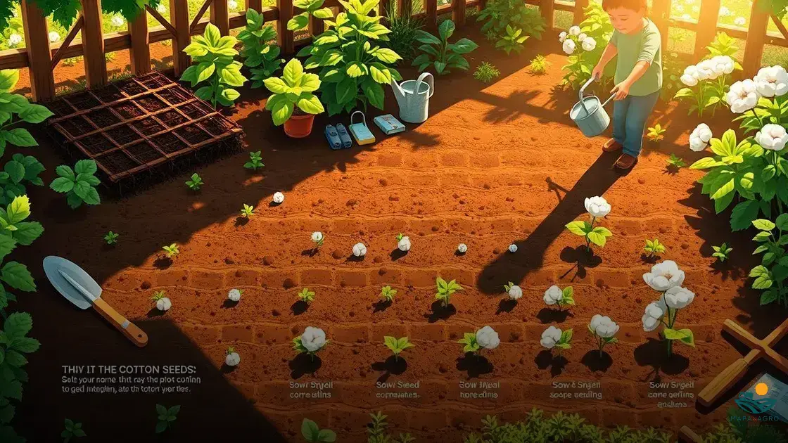 como plantar semente de algodão