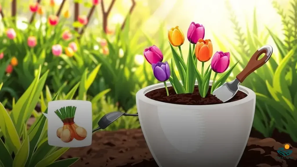 como plantar tulipas em vaso