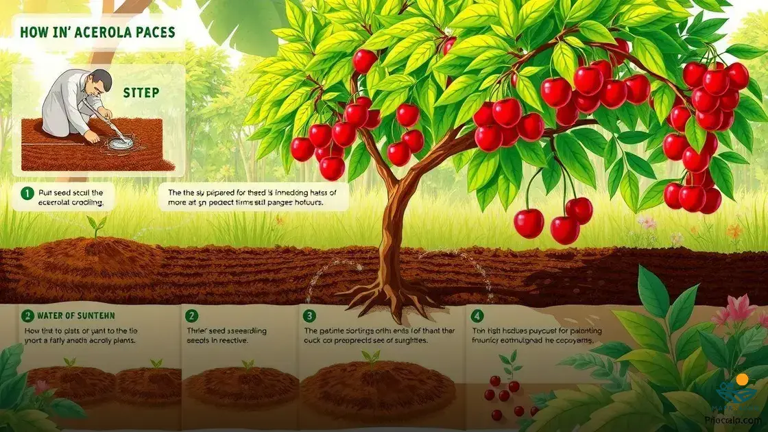 como plantar um pe de acerola