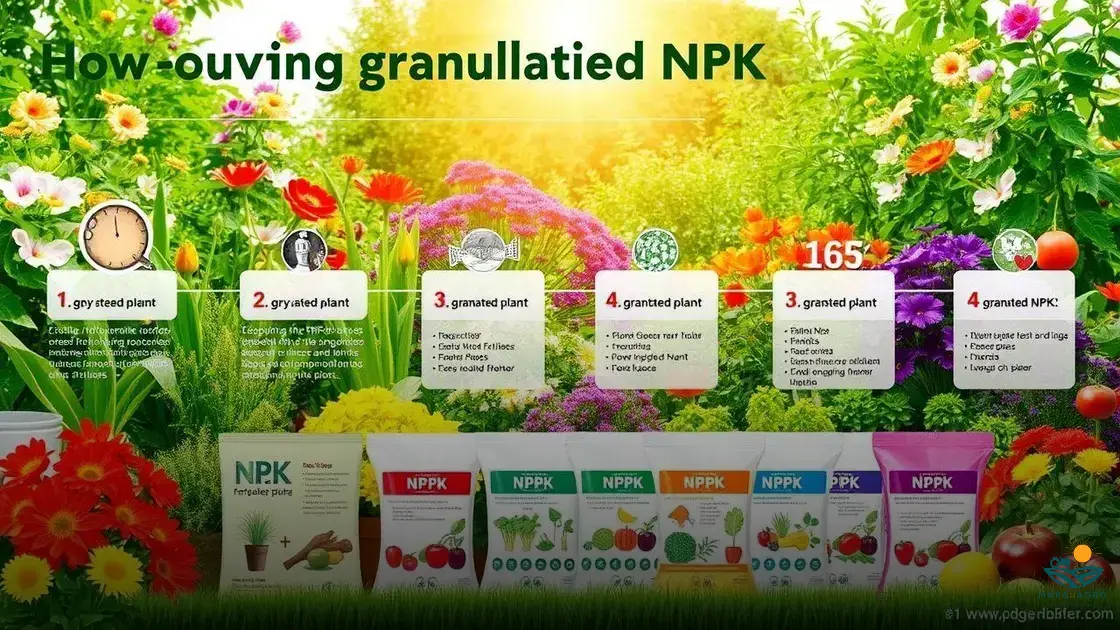 como usar adubo npk granulado