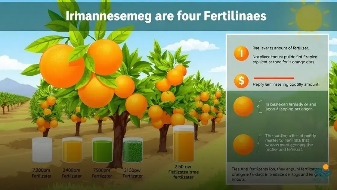 qual a quantidade de adubo para laranja
