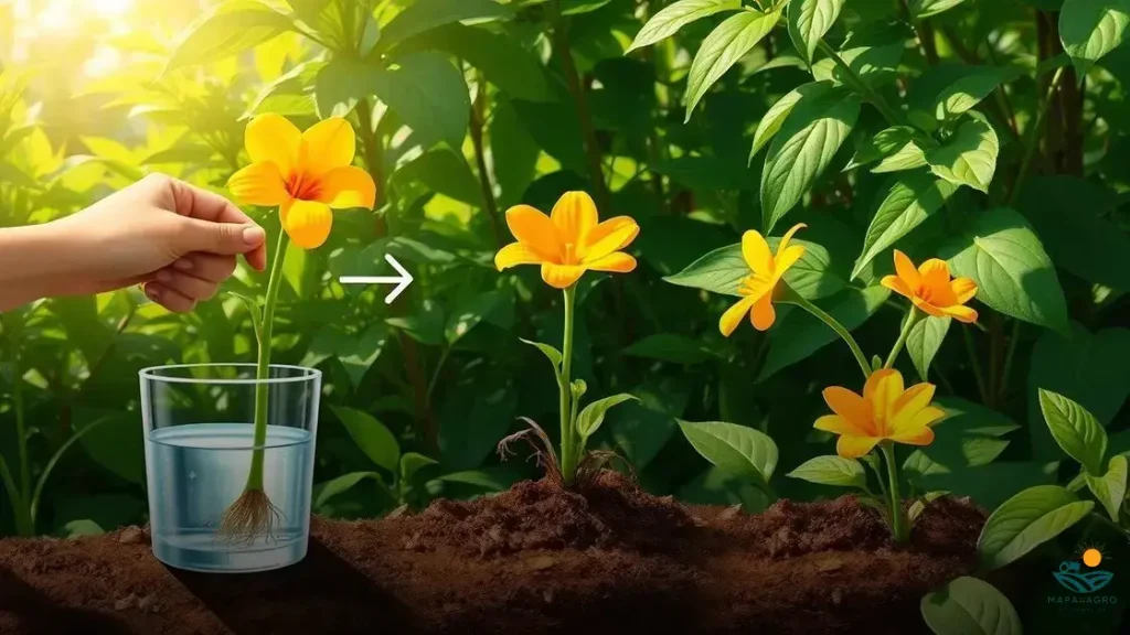 como fazer muda da flor de cera