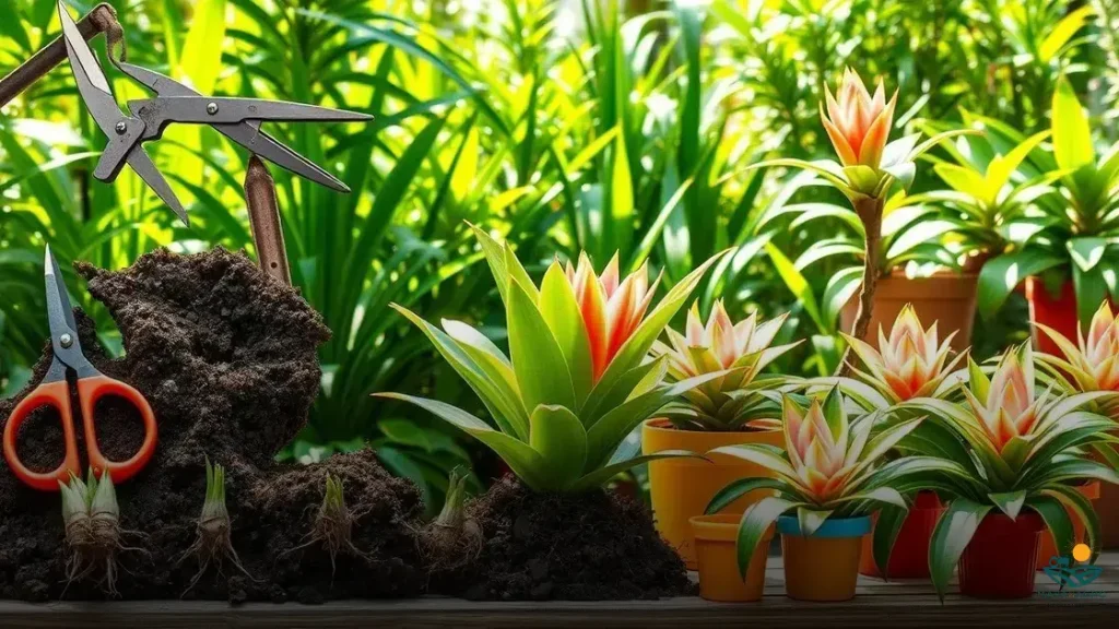 como fazer muda de bromelia