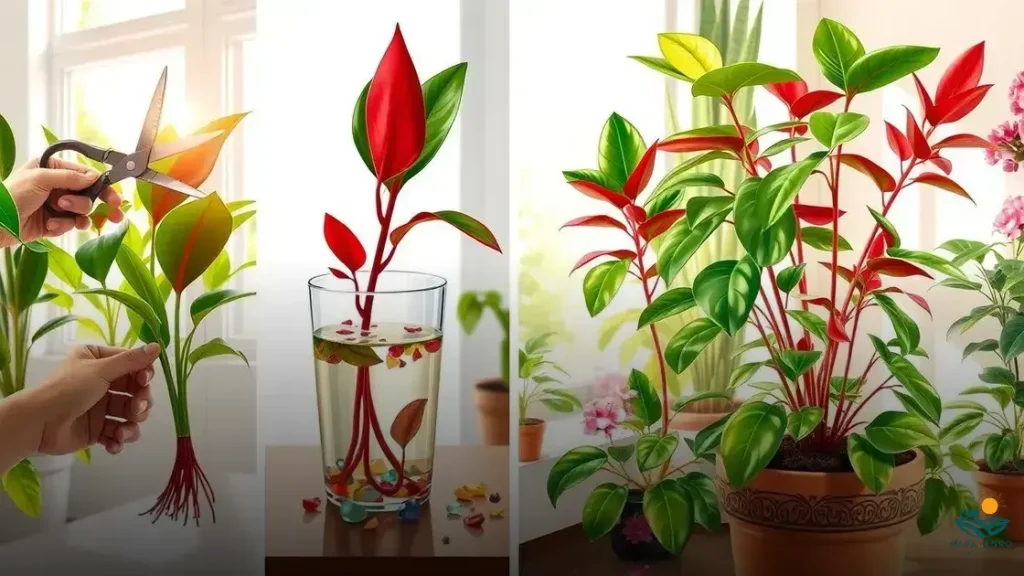 como fazer muda de dracena vermelha