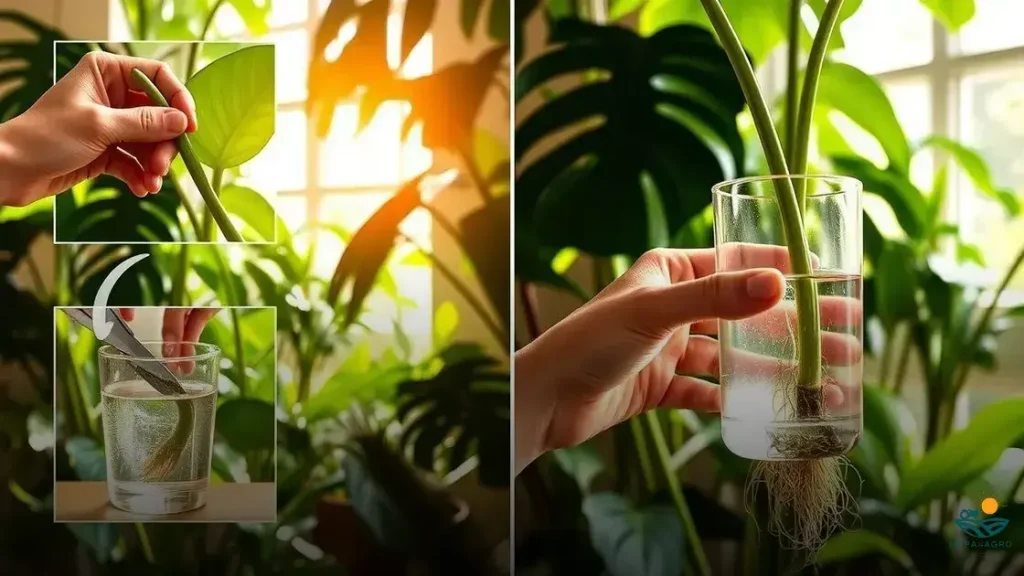 como fazer muda de monstera