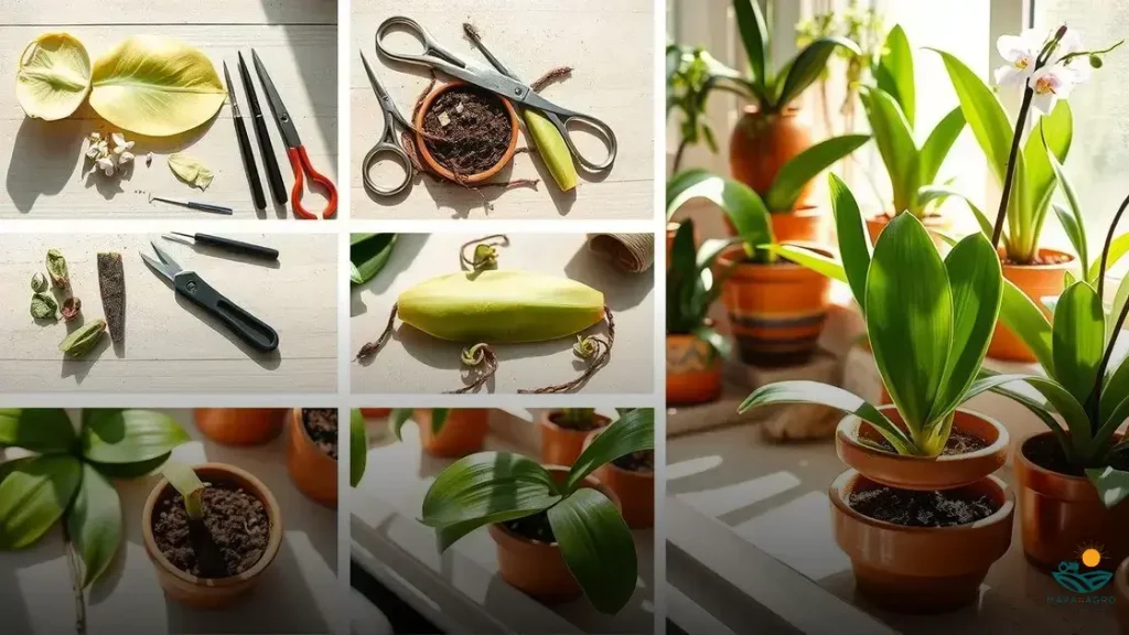 como fazer muda de orquídea com a folha