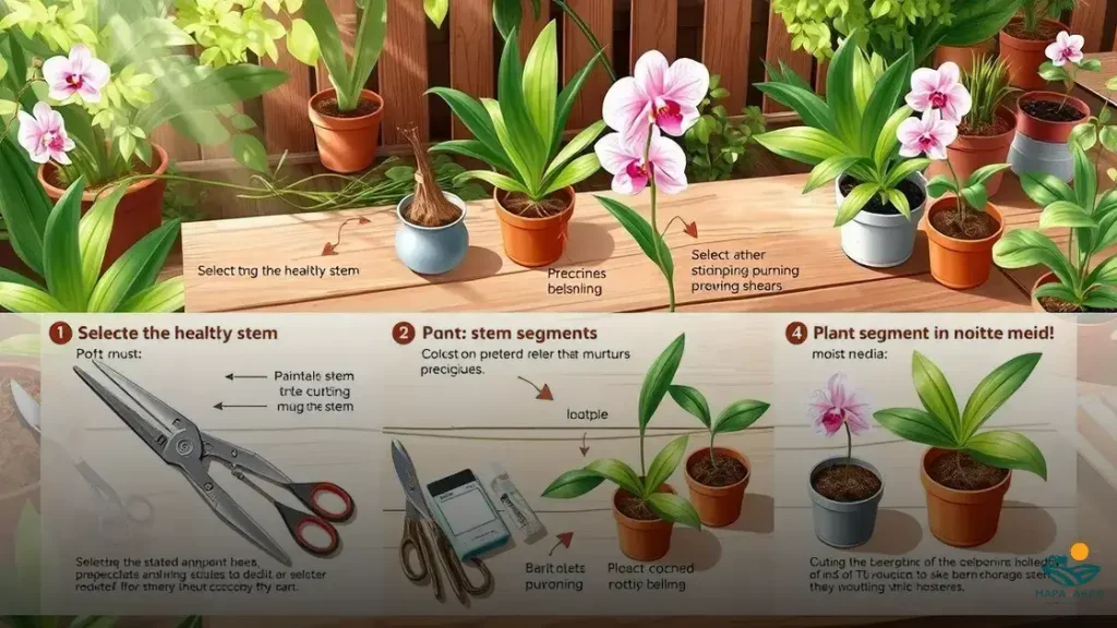 como fazer muda de orquídea pela haste