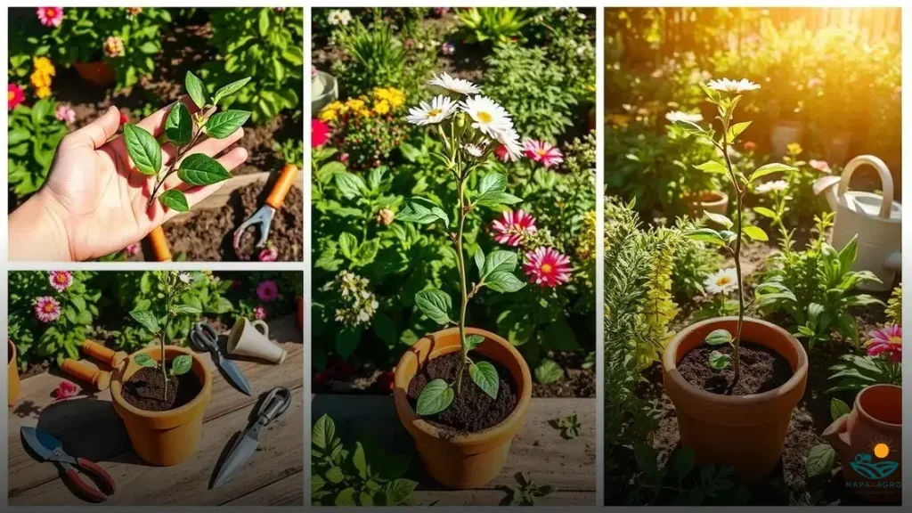 como fazer muda de planta com galho