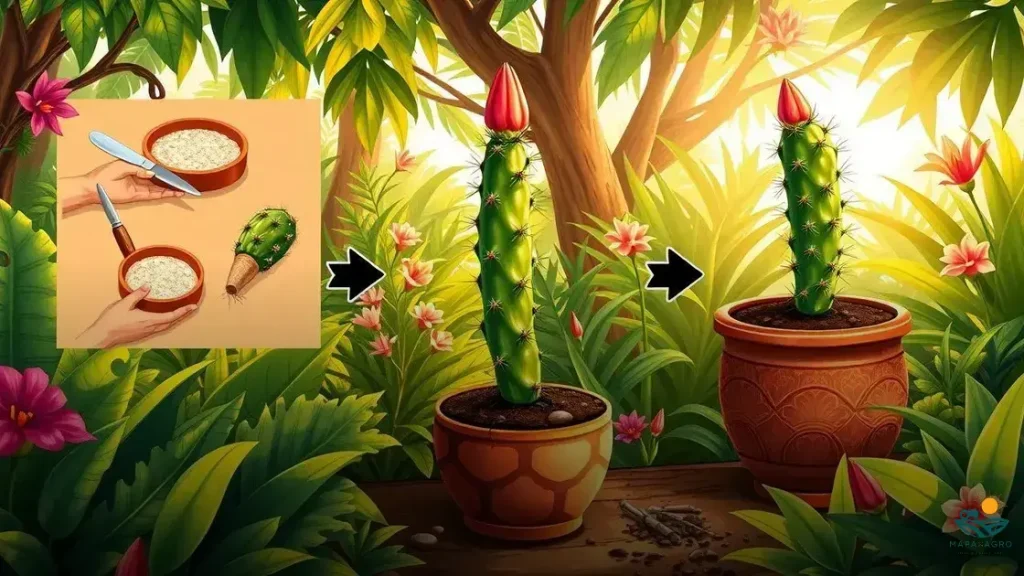 como tirar muda de pitaya