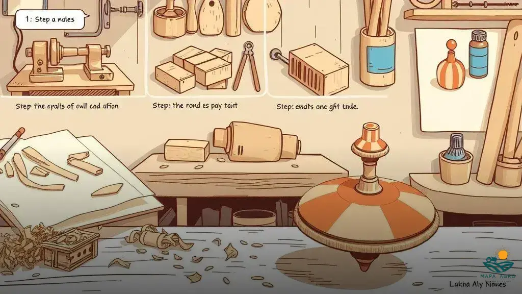 como fazer pião de madeira