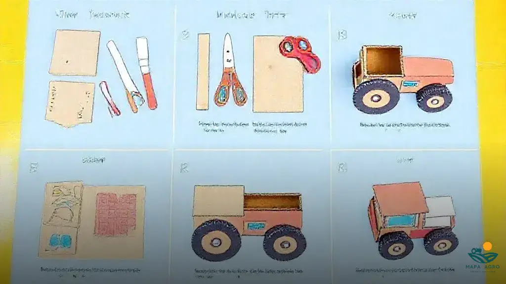como fazer trator de papelão